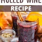 Instant Pot Mulled Wine Recipe Pinterest Image top banner