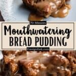 World's Best Bread Pudding Recipe Pinterest Image middle design banner