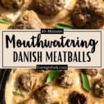 Mouthwatering Danish Meatballs Recipe Pinterest Image middle design banner