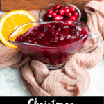 Christmas Cranberry Sauce Pinterest Image Bottom Black Banner