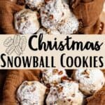 Christmas Snowball Cookies Pinterest Image middle design banner