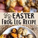 Easter Frog Leg Recipe Pinterest Image middle design banner