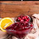 Homemade Cranberry Sauce Pinterest Image top black banner