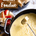 Cheese Fondue Pinterest Image Top Left Banner