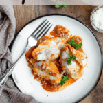 Instant Pot Easy Stuffed Shells Pinterest Image Top Clear Banner