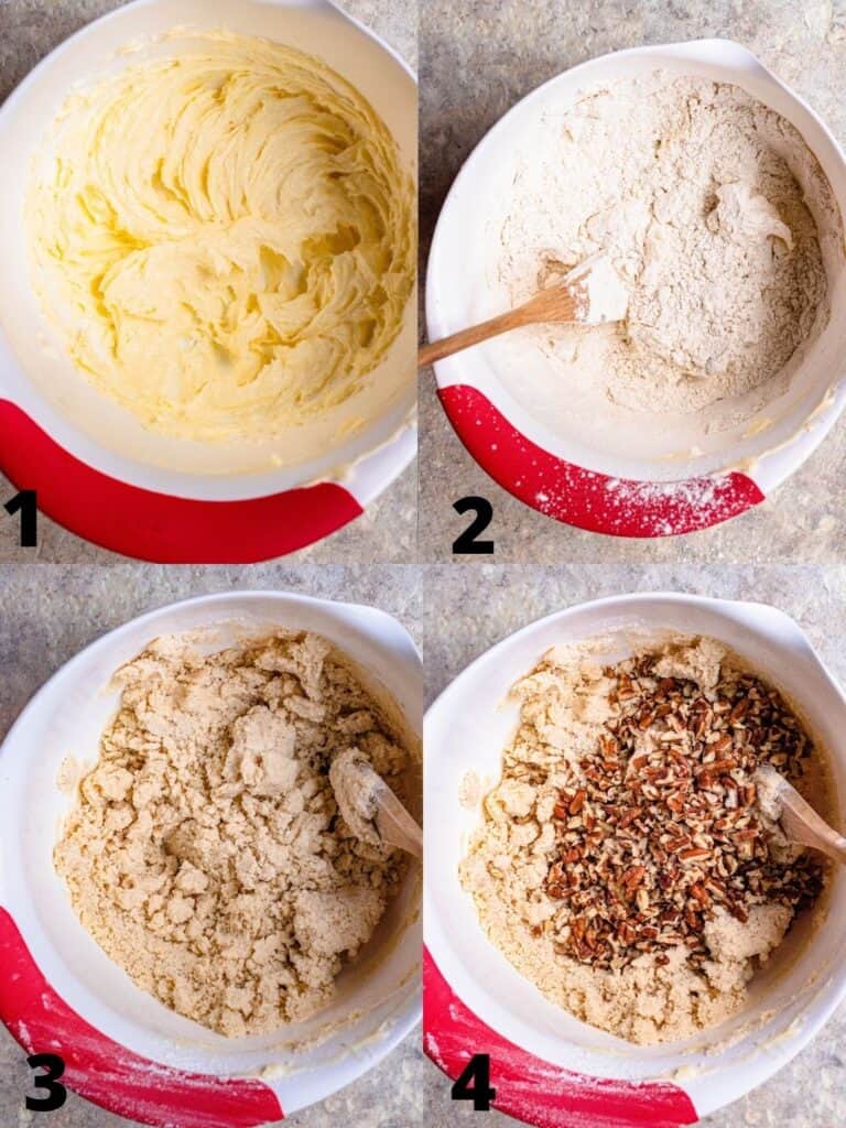 4 steps to making Pecan Sandies 