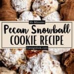 Christmas Snowball Cookies Pinterest Image middle design banner