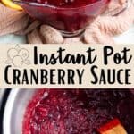 Pinterest Graphic for Cranberry Sauce