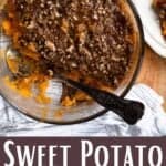 Thanksgiving Sweet Potato Casserole Recipe Pinterest Image bottom design banner