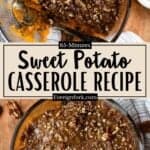 Thanksgiving Sweet Potato Casserole Recipe Pinterest Image middle design banner