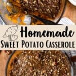 Thanksgiving Sweet Potato Casserole Pinterest Image middle design banner