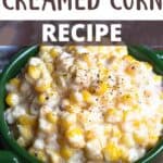 Thanksgiving Instant Pot Creamed Corn Recipe Pinterest Image top design banner