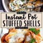 Instant Pot Stuffed Shells Recipe Pinterest Image middle design banner
