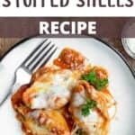Instant Pot Stuffed Shells Recipe Pinterest Image top design banner