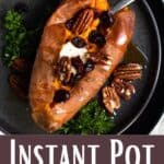 Instant Pot Sweet Potato Recipe Pinterest Image bottom design banner
