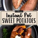 Instant Pot Sweet Potato Recipe Pinterest Image middle design banner