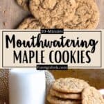 Mouthwatering Maple Cookies Pinterest Image middle design banner
