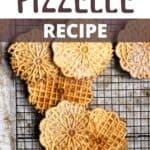 Italian Pizzelle Recipe Pinterest Image top design banner