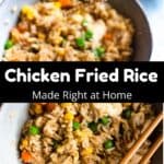 Homemade Chicken Fried Rice Pinterest Image middle black banner