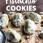 Christmas Pistachio Cookies Pinterest Image top design banner