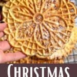Christmas Pizzelle Cookies Pinterest Image bottom design banner