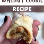 Traditional Italian Walnut Cookies Pinterest Image top design banner