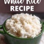 Delicious White Rice Recipe Pinterest Image top design banner