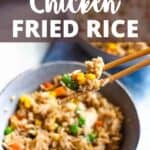 New Homemade Chicken Fried Rice Pinterest Image top design banner
