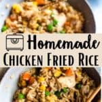 New Homemade Chicken Fried Rice Pinterest Image middle design banner