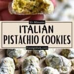 Traditional Pistachio Cookie Recipe Pinterest Image middle design banner