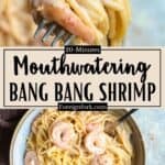 Instant Pot Bang Bang Shrimp Recipe Pinterest Image middle design banner