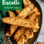 Traditional Italian Biscotti Pinterest Image Top Left banner