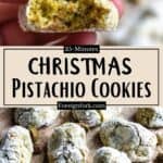 Homemade Pistachio Cookies Pinterest Image middle design banner