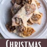 Christmas Walnut Cookies Recipe Pinterest Image bottom design banner
