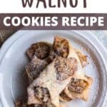 Christmas Walnut Cookies Recipe Pinterest Image top design banner
