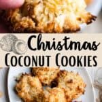 Christmas Coconut Cookies Pinterest Image middle design banner