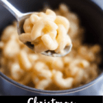 Christmas Macaroni and Cheese Pinterest Image Bottom Black Banner