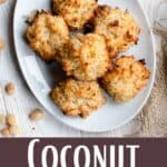 Coconut Cookie Recipe Pinterest Image bottom design banner