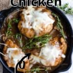 French Onion Chicken Pinterest Image top outlined title