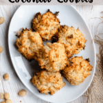 Coconut Cookies Pinterest Image Top Striped Banner