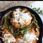 French Onion Chicken Pinterest Image top black banner