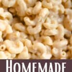 Homemade Mac and Cheese Pinterest Image bottom design banner
