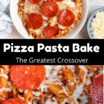 Pizza Pasta Bake Pinterest Image Middle Black banner