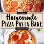 Instant Pot Pizza Pasta Bake Recipe Pinterest Image middle design banner