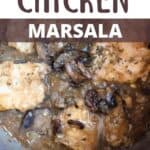 Instant Pot Chicken Marsala Pinterest Image top design banner