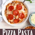 Instant Pot Pizza Pasta Bake Recipe Pinterest Image bottom design banner