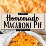 Barbadian Macaroni Pie Recipe Pinterest Image middle design banner