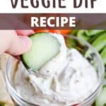 Super Bowl Vegetable Dip Recipe Pinterest Image top design banner