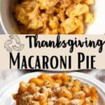 Thanksgiving Macaroni Pie Pinterest Image middle design banner
