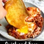 Delicious Salsa with Eggs Pinterest Image bottom black banner